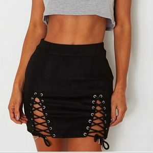 NWOT Laced up Skirt